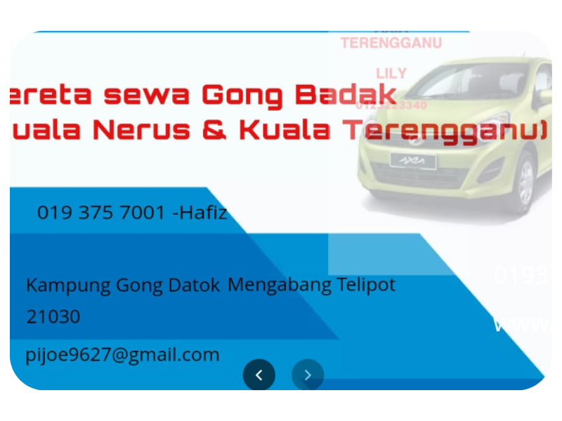 kereta sewa (kuala TRG& kuala Nerus)