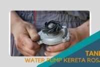 Cover Tanda Water Pump Kereta Rosak